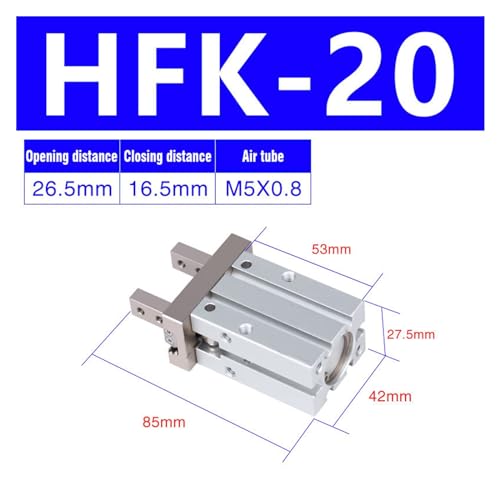 Cylindre de serrage HFK20 à double effet avec guidage parallèle rigide