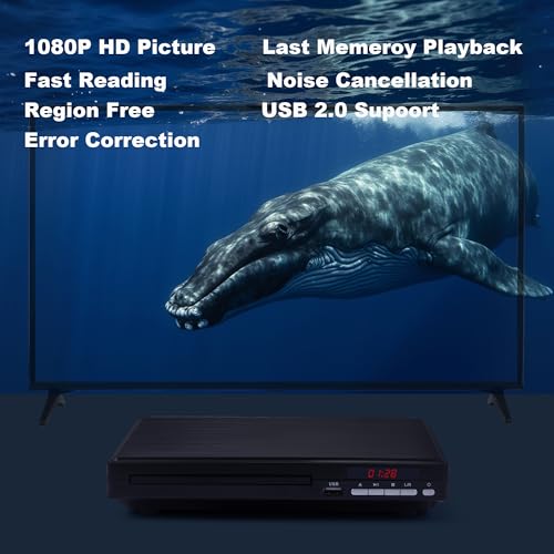 Lecteur DVD pour TV multi-zone HDMI mini lecteur CD USB 1080p - 2