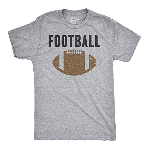 Mens Vintage Football Fantasy Game Day Gift Funny Vintage Graphic Tee for Dad (Light Heather Grey) - L