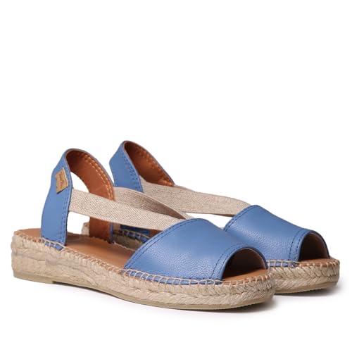 Image of Toni Pons - ETNA - Flat leather sandal with elastics