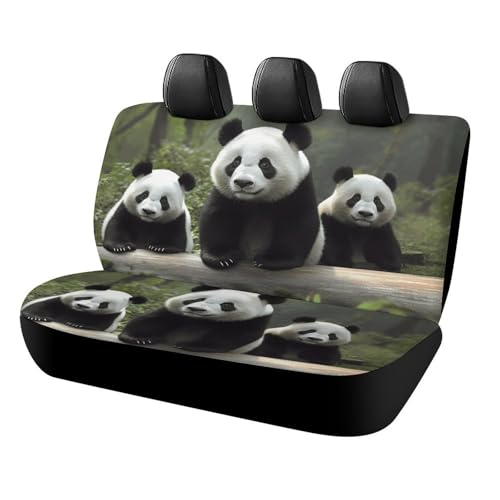 Housse de siège de voiture imperméable contre l'usure motif panda mignon