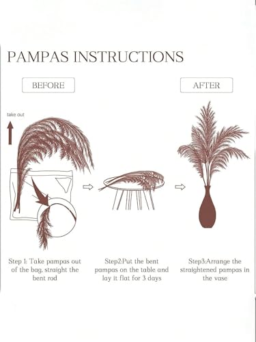 Pampas Grass Large 7pcs Artificial Pampas Grass Fluffy Flower Autumn miniatura 5