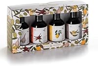 Coffret cadeau d'huiles d'olive gourmet – Comprend quatre huiles d'olive vierges extra aromatisées de qualité supérieure : citron, truffe blanche, ail et piment. Chaque bouteille contient 250 ml d'huile savamment infusée pour sublimer vos plats. Save...
