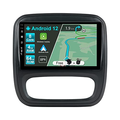 Autoradio Android 13 Con Carplay Senza Fili Per Renault Traffic E Opel Vivaro - Schermo 9 Pollici 2+64GB