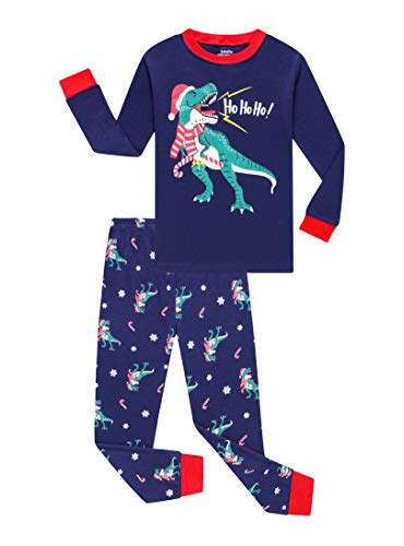 Benaive Boys Christmas Pajamas Kids Xmas Holiday Pjs 100% Cotton, 2-Piece Boys Sleepwear Long Sleeves Set Size 2T - image 1