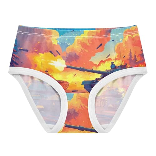Print Toddler Girls Underwear 2t Cotton Panties Little Girl Tank War Orange Briefs Kids Undies
