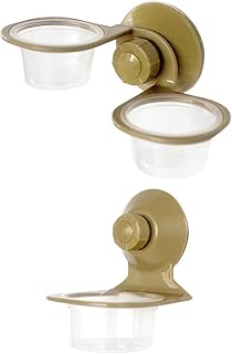 Balacoo 2Pcs Reptilien Feeder Anti- Flucht Amphibien Reptil Lebensmittel Becken Wasser Schüssel mit Saugnapf für Schildkröte Gecko Schlangen Eidechse product image