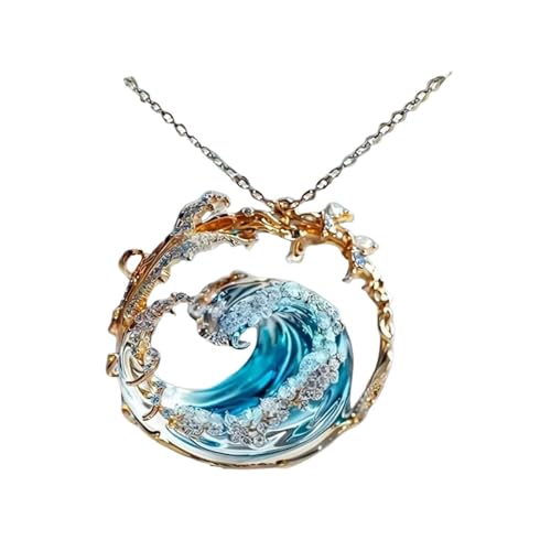 Conjunto de joyas de ondas para regalo de mujer, kit personalizado de pendientes y collar