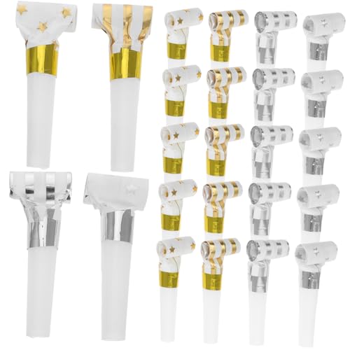 Alipis 24pièces Lot de Sifflets pour Garçon Fille Accessoires De Fête Bruiteurs Amusants pour Anniversaires Et Événements Spéciaux