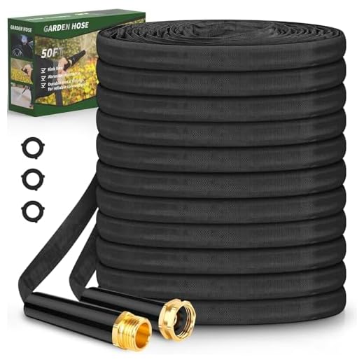 Toolasin Mangueira de jardim não expansível de 1,8 m, mangueira de água ultra durável e leve, sem embaraço e sem torção, resistente e flexível, à prova de esmagamento para quintal, gramado, ao ar