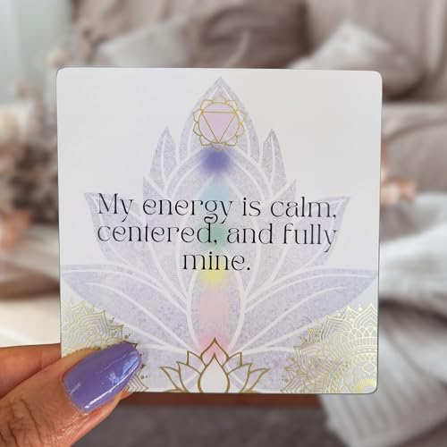 Deck d'affirmations Aura Chakra avec 57 cartes d'activités quotidiennes de pleine conscience - 3