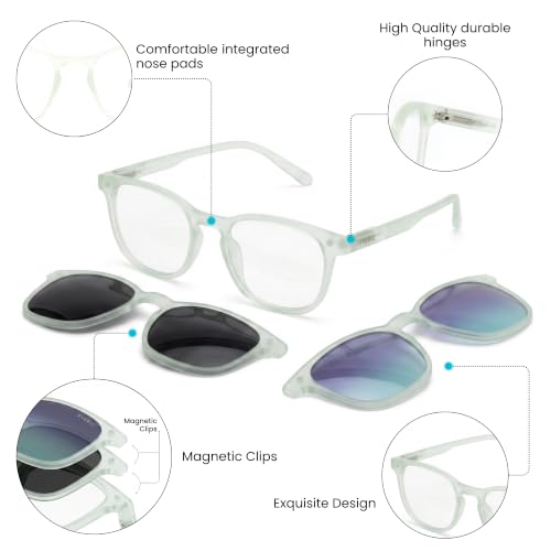 Image of 3-in-1 Magnetic Clip On Sunglasses for Men & Women