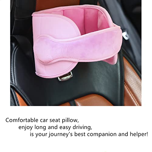 Image of Car Seat Head Support Band, Safety Car Seat Neck Relief, Adjustable Child Car Seat, Infants and Baby Head Support(Pink)