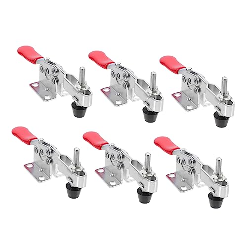 DOITOOL 10 Piezas Abrazadera Horizontal Rápida Mango Antideslizante Herramienta de Sujeción Fija para Bricolaje y Carpintería