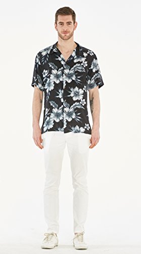Image of Hawaii Hangover Family Matching Hawaiian Clothes, Midnight Bloom | Family matching Hawaiian outfits, Midnight Bloom, lightweight rayon, machine washable, tropical floral print, luaus, cruises