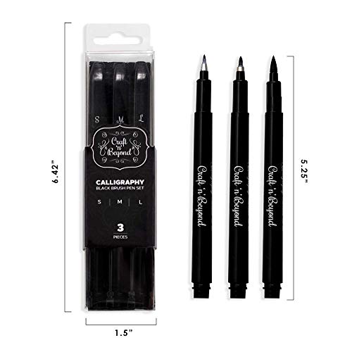 Craft 'N' Beyond CNB-001 Calligraphy Brush Pens Pack Of 3 Small thumb #5