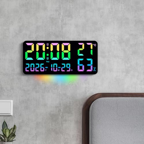 Horloge murale RVB contre le manque de visibilité affichage complet nuit