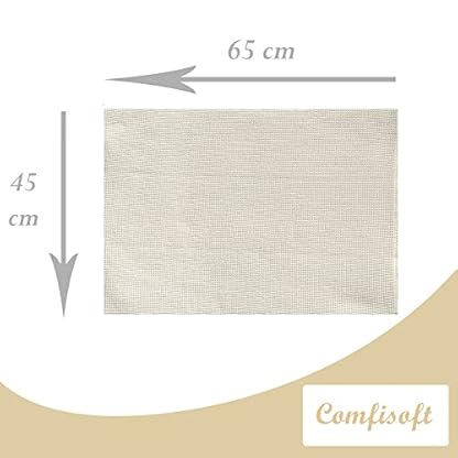 Comfisoft Küchenhandtücher Geschirrtücher 4er Set 100% Baumwolle Waffeltücher Geschirrhandtücher Geschirrtuch Putzlappen Küchentücher mit Aufhängeschlaufe (Creme & Beige, 65x45cm) – Bild 7