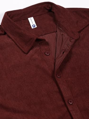 Image of Thomas Scott Men's | Solid | Full Sleeve | Slim Fit | Polyester-Blend | Button Down | Casual Shirt