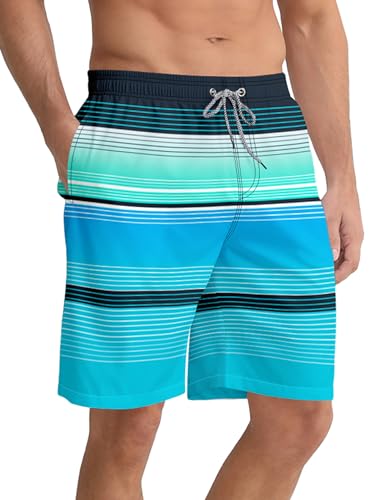 Image of BOJIN Mens Swim Trunks 9 inch Quick Dry Stretch Swim Shorts Mesh Lining Bathing Suits Swimwear Beach Shorts with Pockets