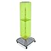 Azar Displays 703388-GRE Standard Four-Sided Interlocking Pegboard Tower, Green Translucent
