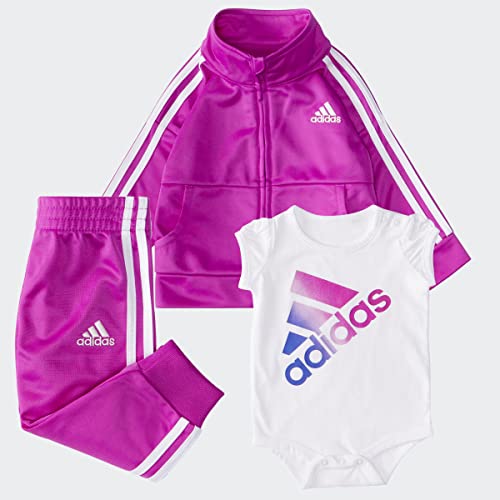 Survêtement adidas 3 pièces en tricot rose bébé 9 mois
