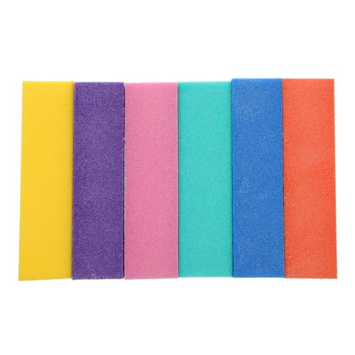 AUTSUPPL 6個再利用可能なネイルファイル ダブルサイドグリット 爪やすり 指用ファイルボード マニキュア前処理や表面研磨に適用