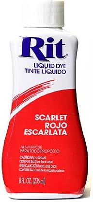 Rit Dyes Scarlet Liquid 8 oz. Bottle [Pack of 4 ]