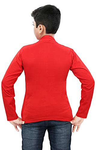 Image of Boy's Cotton White Printed T-Shirt with Blue Jacket Shrug