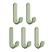 Maybenice 5pcs Adhesive Wall Hooks Transparent Door Key Cloth Coat Bathroom Robe Hanger Kitchen Rack Shelf Bag Hook Organizer Adhesive Hooks