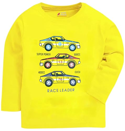 Image of Lush Plush Boys Cotton Full Sleeves Printed T-Shirt (Multicolor) Combo Pack