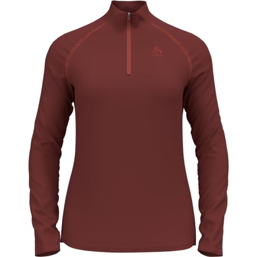 Odlo Damen Langarm Shirt mit Reißverschluss RIGI, Spiced Apple, M