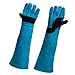 Hund und günstig Kaufen-Vueinrg Bissfeste Handschuhe für den Umgang mit Tieren 45 cm Anti-Biss Arbeitshandschuhe zum Schweißen Gartenarbeit Tierhandschuhe für Hunde Katzen Vogel Schlange Reptilien (Grün)