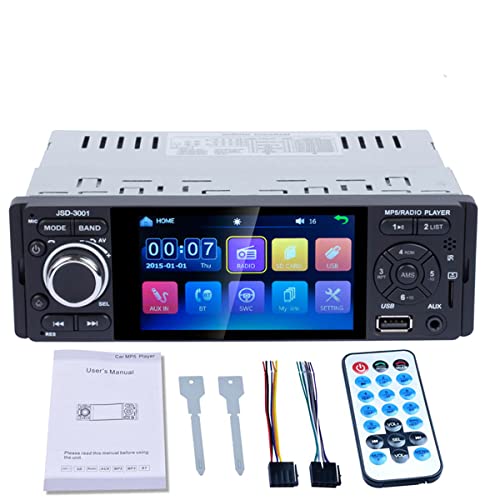 Reproductores Multimedia GOEXQUISITOR Radio de Coche 1 DIN Pantalla táctil de 4,1 Pulgadas Compatible con Sistema iOS Android Mirror Link Control...
