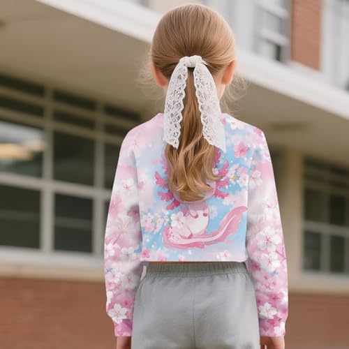 Kids Casual Long Sleeves for Girls T Shirt Sportswear Crewneck Pullover Tops Size 5-14 Years2