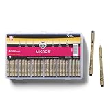 SAKURA Pigma Micron Black Ink Multi-tip Set, 72 Pen Count