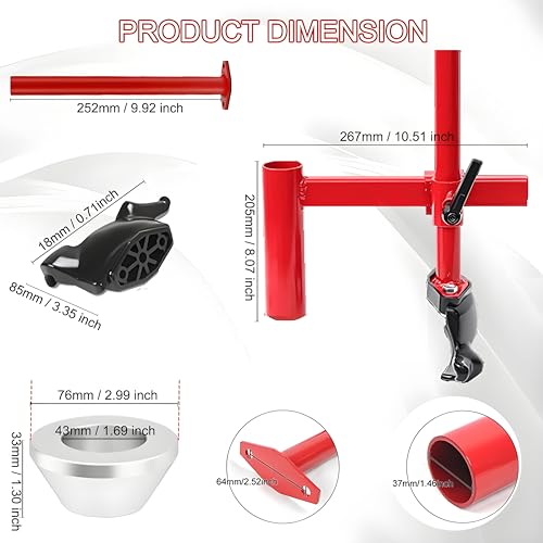 Image of Upgrade Manual Tire Changer Duck Head Adapter Kit with Silver Cone,with Duck Head Tire Changer Fit for Most Car Tires