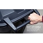 United Solutions 32 Gallon Wheeled Outdoor Garbage Can with Attached Snap Lock Lid and Heavy-Duty Handles, Black, Heavy-Duty Construction, Perfect Backyard, Deck, or Garage Trash Can, 2 Pack - Image 3
