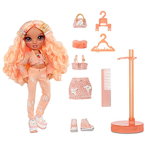 Rainbow High 575740EUC Muñeca de Moda con 2 Prendas y Accesorios para muñecas, Edad: 6-12 años, Melocotón (Naranja Claro), Georgia Bloom