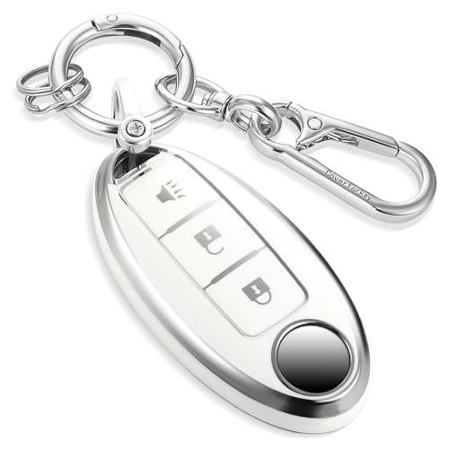 Image of Key Fob Cover for Nissan, Silver Polished Carabiner