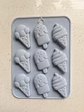 9 Cavity Silicone Chocolate Mold (Ice Cream) (Grey)