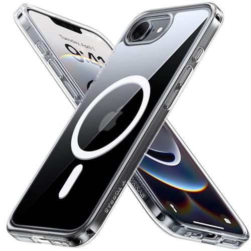 Image of TORRAS for iPhone 16e Case /iPhone 17e Case Clear, Never Yellow, Magnetic Phone Case, 16FT Military Grade Drop Protection, Slim Transparent Anti-Scratch Cover for iPhone17e Phone Case 6.1 inch, Clear