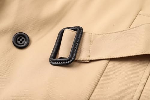 BINPAW Boy's Waterproof British Belted Trench Coat, 4-14 Years4