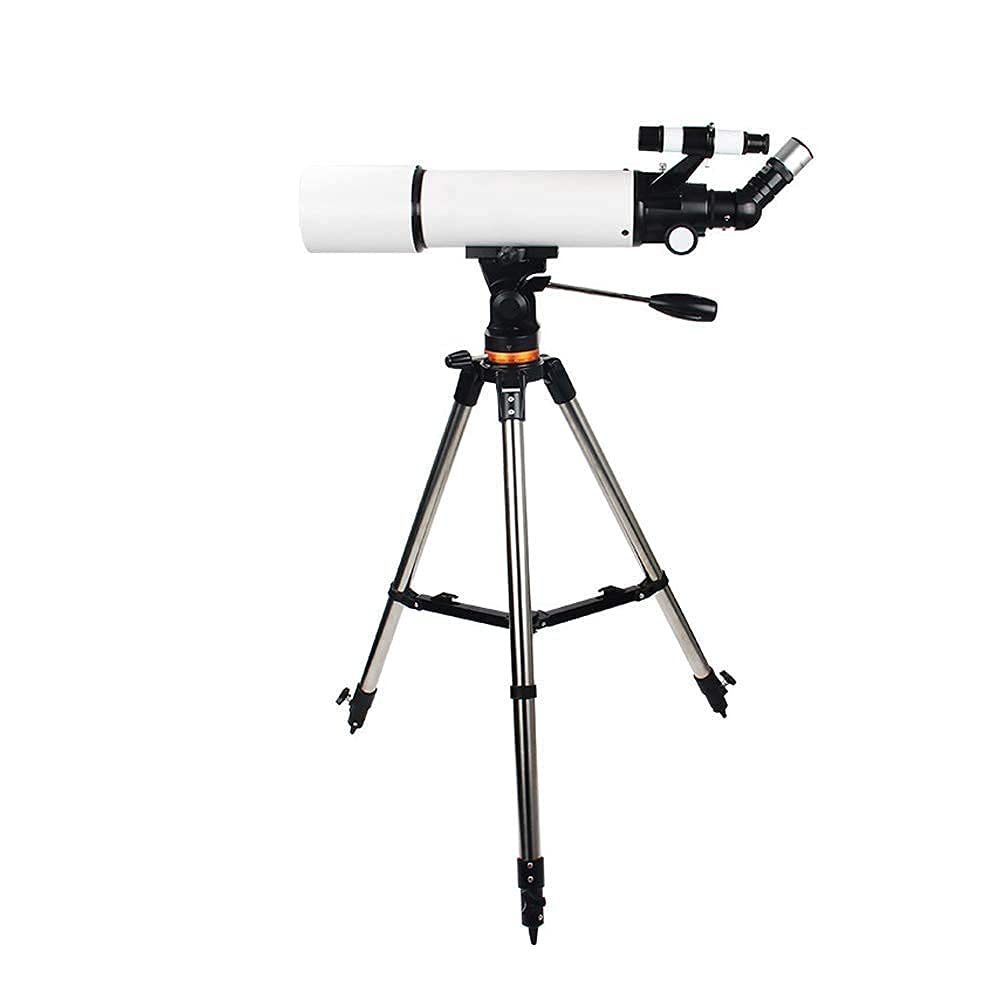 Telescopio para niños Principiantes Adultos, telescopio Refractor astronómico con Lente de Prisma BAK4 de 80 mm de Apertura y 500 mm para astronomía con trípode para observar la Luna y el Planeta