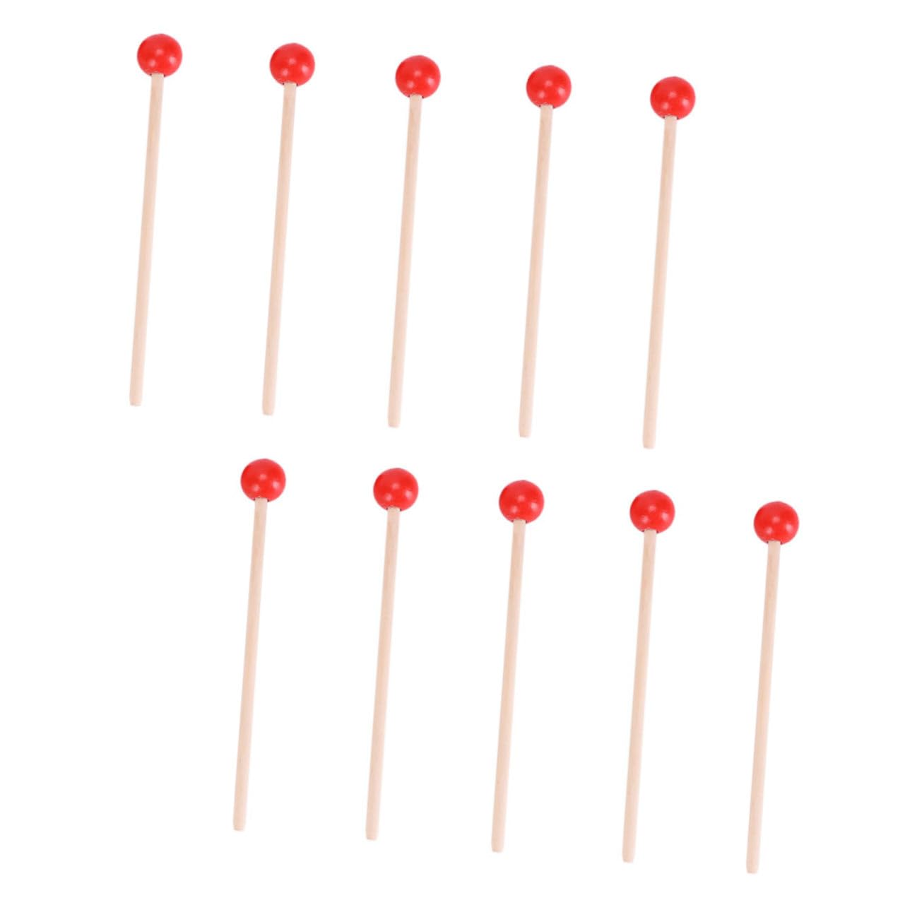 VICASKY Hammer Toy Set 15pcs Wooden Mallet Hammers Rubber Tips Toys for Boys and Girls Instrument Drum Stick Xylophone Mallet