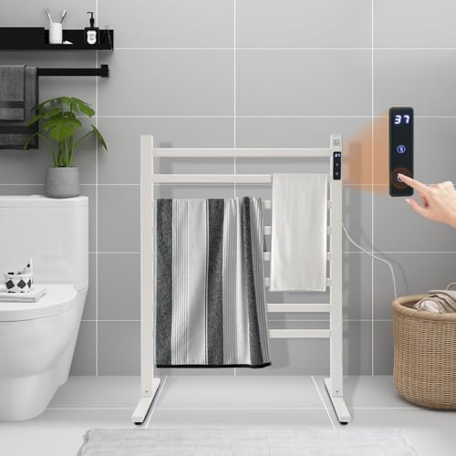 Elektrischer Handtuchheizkörper Freistehend Beheiztes Handtuchgestell 180W...