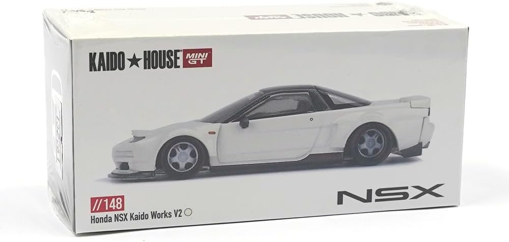 Diecast Collectibles Model Car Compatible with Kaido House x Mini GT 1:64 Honda NSX (NA1) Kaido Works V2 White Limited Edition KHMG148