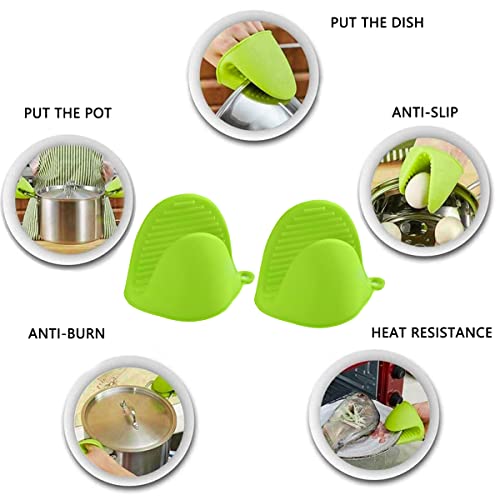 3 Paar Silicone Handschoenen, Oven Handschoen Blauw, Rood, Groen,Mini Oven Handschoenen Dik Silicone Pot Houder,Mini Oven Handschoenen,Hittebestendige Pinch Covers voor Keuken Koken Bakken Hot Plate - Afbeelding 7