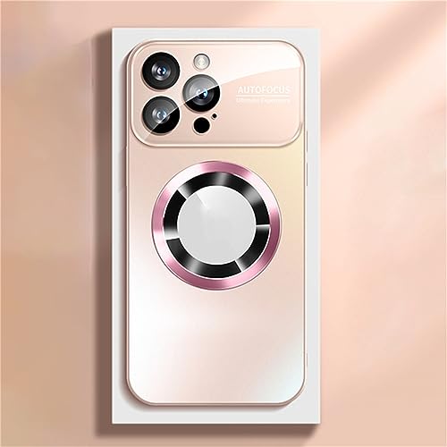 Coque de protection en verre mat ENILSA pour iPhone 11 aspect luxe et chic rose