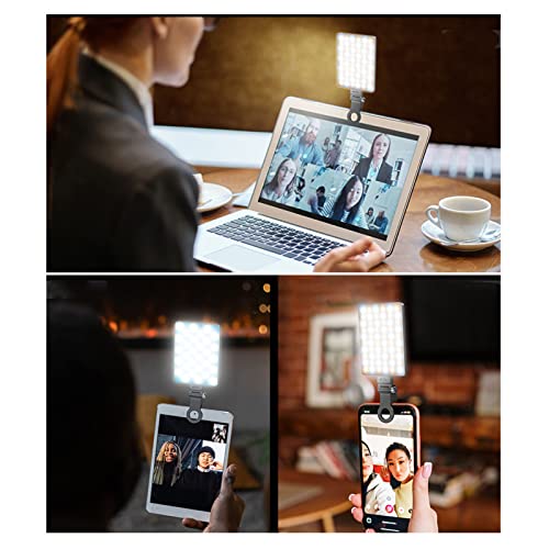 Luz de video LED portátil recargable de 2000 mAh con panel regulable 3